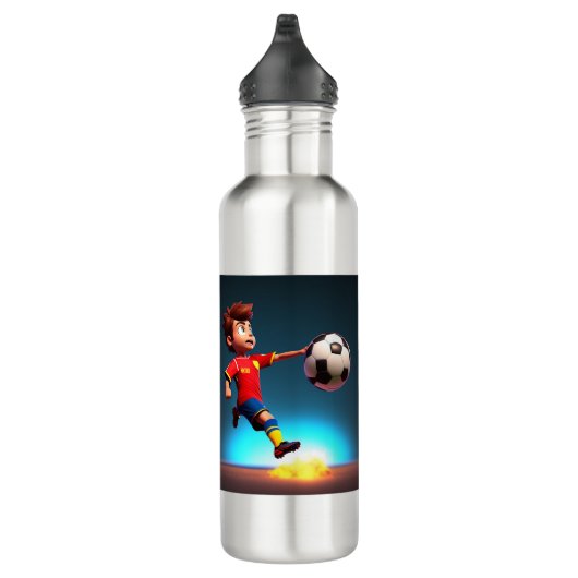 "Goal Bound: The Animated Boy's Perfect Kick" Edelstahlflasche (Rechts)