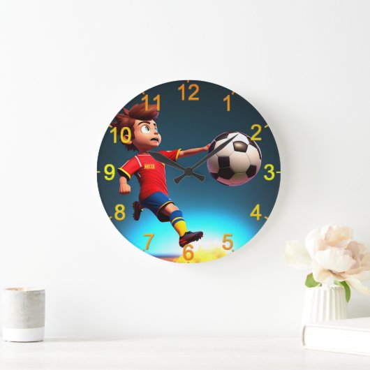"Goal Bound: The Animated Boy's Perfect Kick" Große Wanduhr (Zuhause)