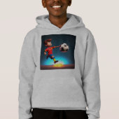 "Goal Bound: The Animated Boy's Perfect Kick" Hoodie (Vorderseite)