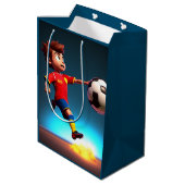"Goal Bound: The Animated Boy's Perfect Kick" Mittlere Geschenktüte (Rückseite Schrägansicht)