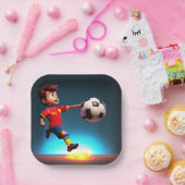 "Goal Bound: The Animated Boy's Perfect Kick" Pappteller (Party)