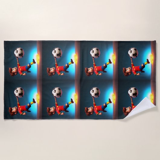 "Goal Bound: The Animated Boy's Perfect Kick" Strandtuch (Vorderseite)