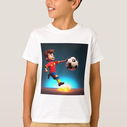 "Goal Bound: The Animated Boy's Perfect Kick" T-Shirt (Vorderseite)