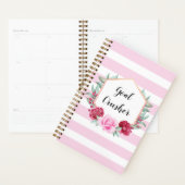 Goal Crusher Pink Stripes Floral Planer (Anzeige)