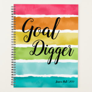 Goal Digger farbenfroher Wasserfarbenplaner Planer