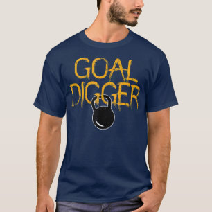 Goal Digger Kettlebell Workout Gym Coole Fitness L T-Shirt