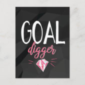 Goal Digger, Motiviertes Mädchen Postkarte (Vorderseite)