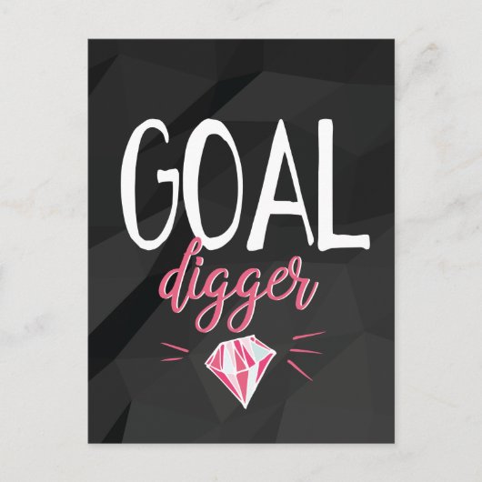 Goal Digger, Motiviertes Mädchen Postkarte (Vorderseite)