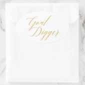 Goal Digger Ovaler Aufkleber (Tasche)