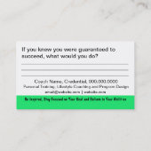 Goal Empower Card Visitenkarte (Rückseite)