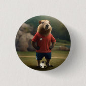 "Goal Getter: Der Fußballstar Capybara" Button (Vorderseite)