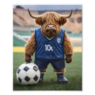 "Goal-Getter: Eine Hochlandkuh für Fußball verklei Fotodruck