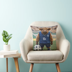 "Goal-Getter: Eine Hochlandkuh für Fußball verklei Kissen