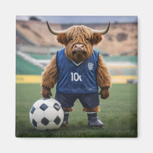 "Goal-Getter: Eine Hochlandkuh für Fußball verklei Magnet