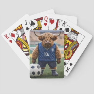 "Goal-Getter: Eine Hochlandkuh für Fußball verklei Spielkarten