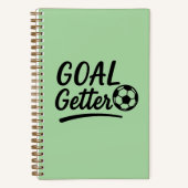 'Goal Getter' Frischgrünes Gras Journal Geschenk Notizblock (Vorderseite)
