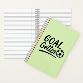 'Goal Getter' Helles Frühlingsgrünes Journal-Gesch Notizblock