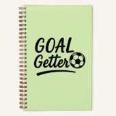 'Goal Getter' Helles Frühlingsgrünes Journal-Gesch Notizblock (Vorderseite)