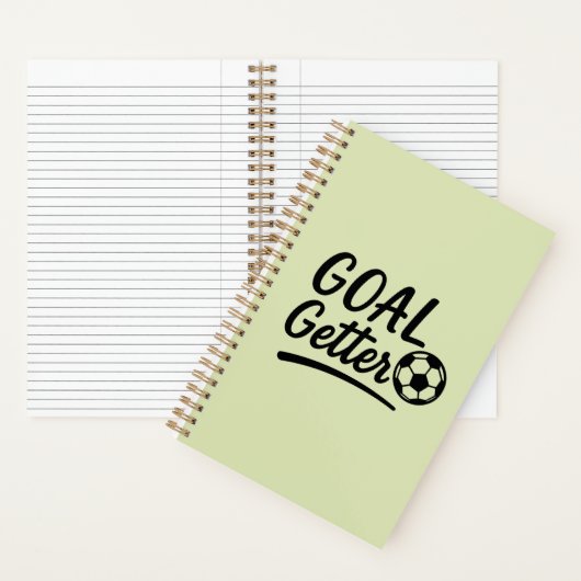 'Goal Getter' Soft Light Olive Green Journal Gesch Notizblock (Innen)