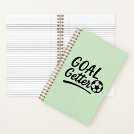'Goal Getter' Soft Mint Grünes Tagebuch-Geschenk Notizblock