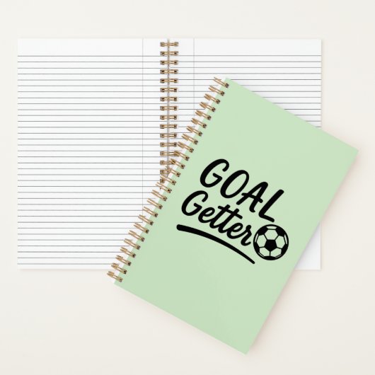 'Goal Getter' Soft Mint Grünes Tagebuch-Geschenk Notizblock (Innen)