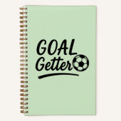 'Goal Getter' Soft Mint Grünes Tagebuch-Geschenk Notizblock (Vorderseite)