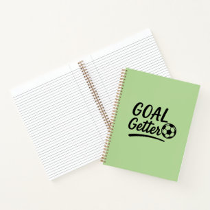 'Goal Getter' Vibrantes Feldgrünes Journal Geschen Notizblock