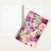 Goal Getter Violet & Pink Wasserfarbe Floral Custo Planer (Anzeige)