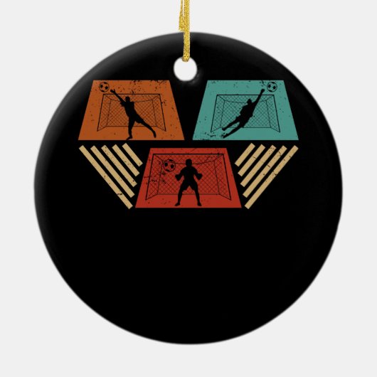 Goal Keeper Fußball Goalie Athlete Goalkeeper Goal Keramik Ornament (Hinten)