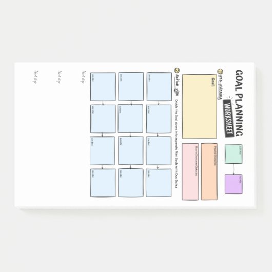 Goal planning for ADHD Post-It Notes Post-it Klebezettel (Vorderseite)
