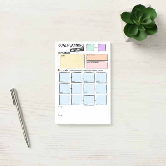 Goal planning Post-It Notes Klebezettel (Büro)