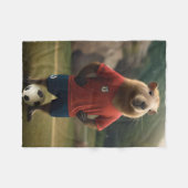 "Goal-Scoring Capybara: Der ultimative Fußballstar Fleecedecke (Vorderseite (Horizontal))