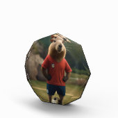 "Goal-Scoring Capybara: Der ultimative Fußballstar Fotoblock (Rechts)