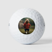 "Goal-Scoring Capybara: Der ultimative Fußballstar Golfball (Vorderseite)