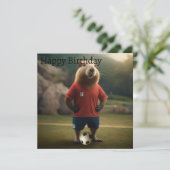 "Goal-Scoring Capybara: Der ultimative Fußballstar Karte (Stehend Vorderseite)