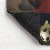 "Goal-Scoring Capybara: Der ultimative Fußballstar Mousepad (Ecke)