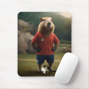 "Goal-Scoring Capybara: Der ultimative Fußballstar Mousepad