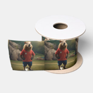 "Goal-Scoring Capybara: Der ultimative Fußballstar Satinband