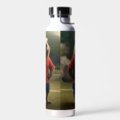 "Goal-Scoring Capybara: Der ultimative Fußballstar Trinkflasche (Links)