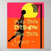 Goal Shooter Motivierend Netball Zitat Poster (Vorne)
