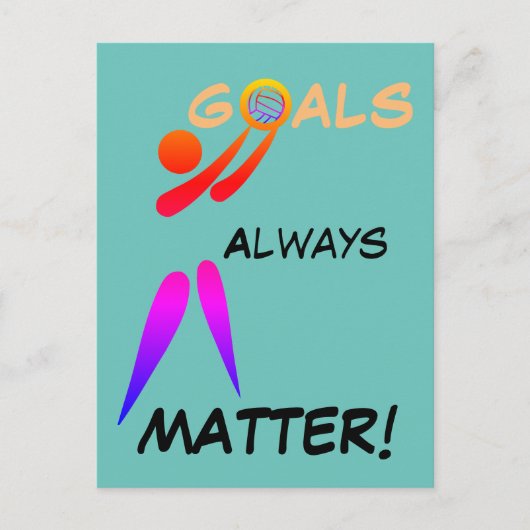 Goal Shooter Motivierend Netball Zitat Postkarte (Vorderseite)