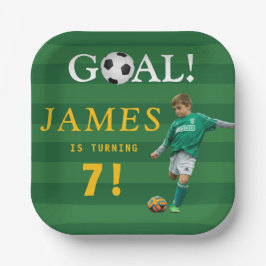 Goal! Soccer Birthday Plate for Kids – Editable Pappteller