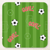 Goal Soccer Football Pitch Design Rechteckiger Pappuntersetzer (Vorderseite)