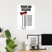 Goal Thermometer 200 Pfund Gewichtsverlust Ziel Poster (Heimbüro)