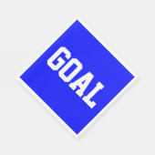 GOAL White Athletic Text On Bright Royal Blue Serviette (Ecke)
