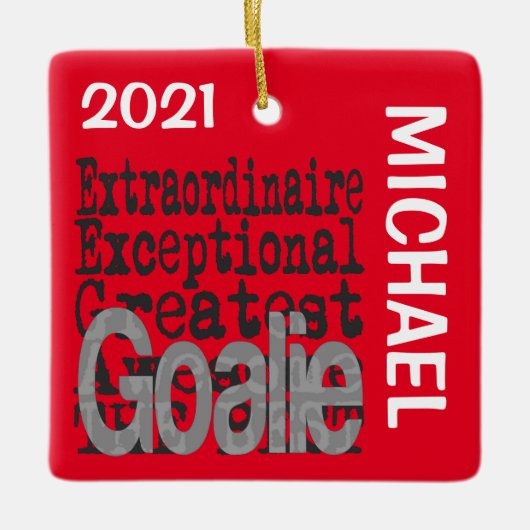Goalie Extraordinaire CUSTOM Keramikornament (Vorderseite)