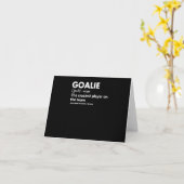 Goalie Goalkeeper Definition Fußball-Hockey Karte (Gelbe Blume)