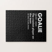 Goalie Goalkeeper Definition Fußball Hockey Puzzle (Horizontal)