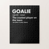 Goalie Goalkeeper Definition Fußball Hockey Puzzle (Vertikal)