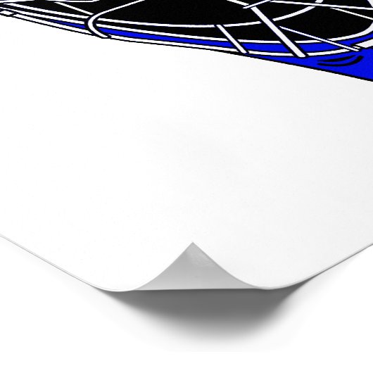 Goalie Helmet Blue Poster (Ecke)